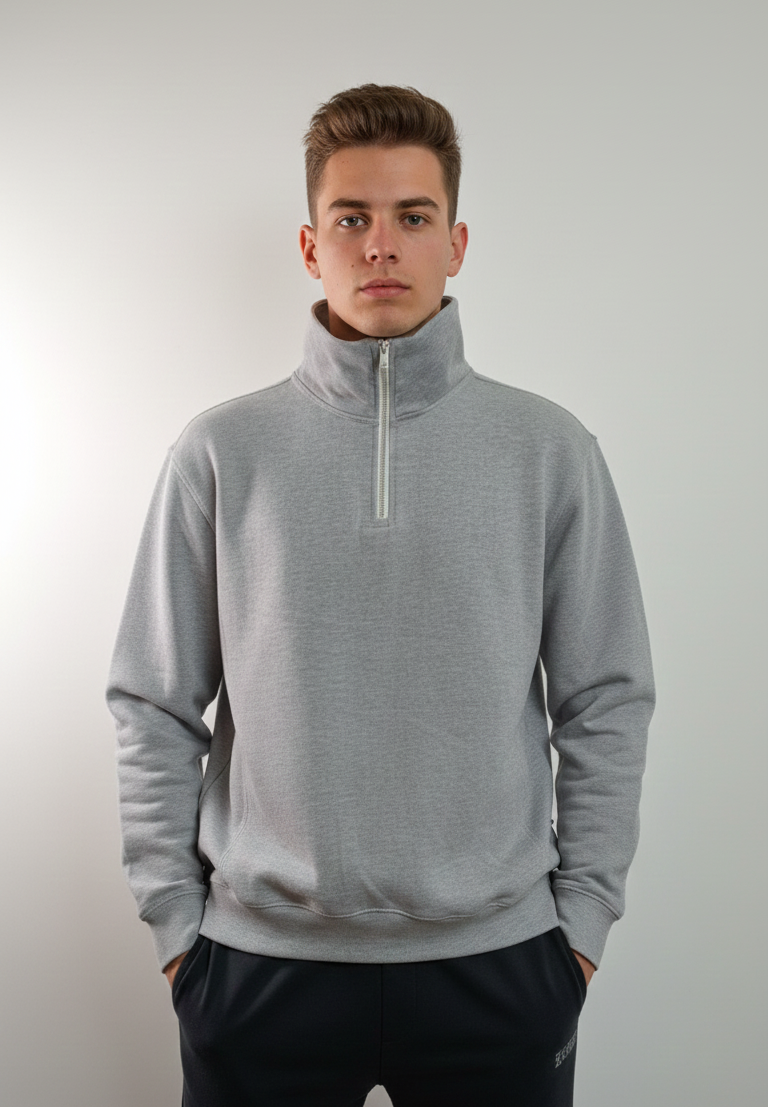 Sudadera Medio cierre Felpa Unisex