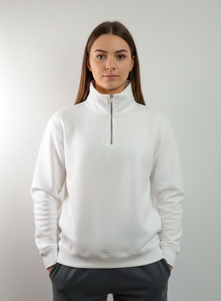 Sudadera Medio cierre Felpa Unisex