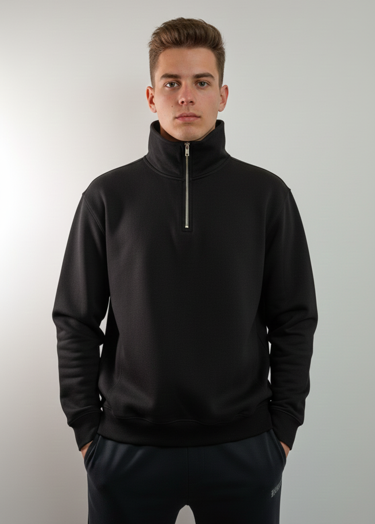 Sudadera Medio cierre Felpa Unisex