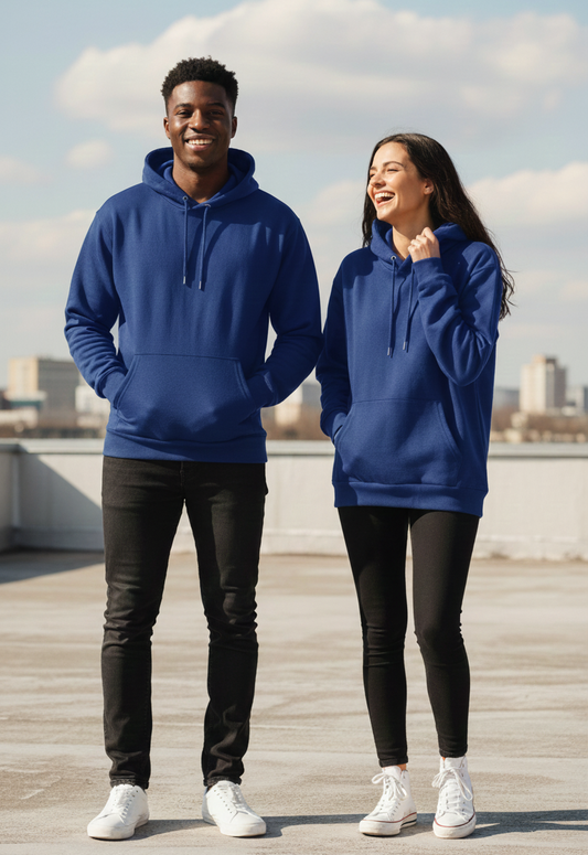 Sudadera Básica c/Gorro Felpa Nacional Unisex